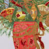 image Asian Fan Tree 8 Count Boxed Christmas Cards close up