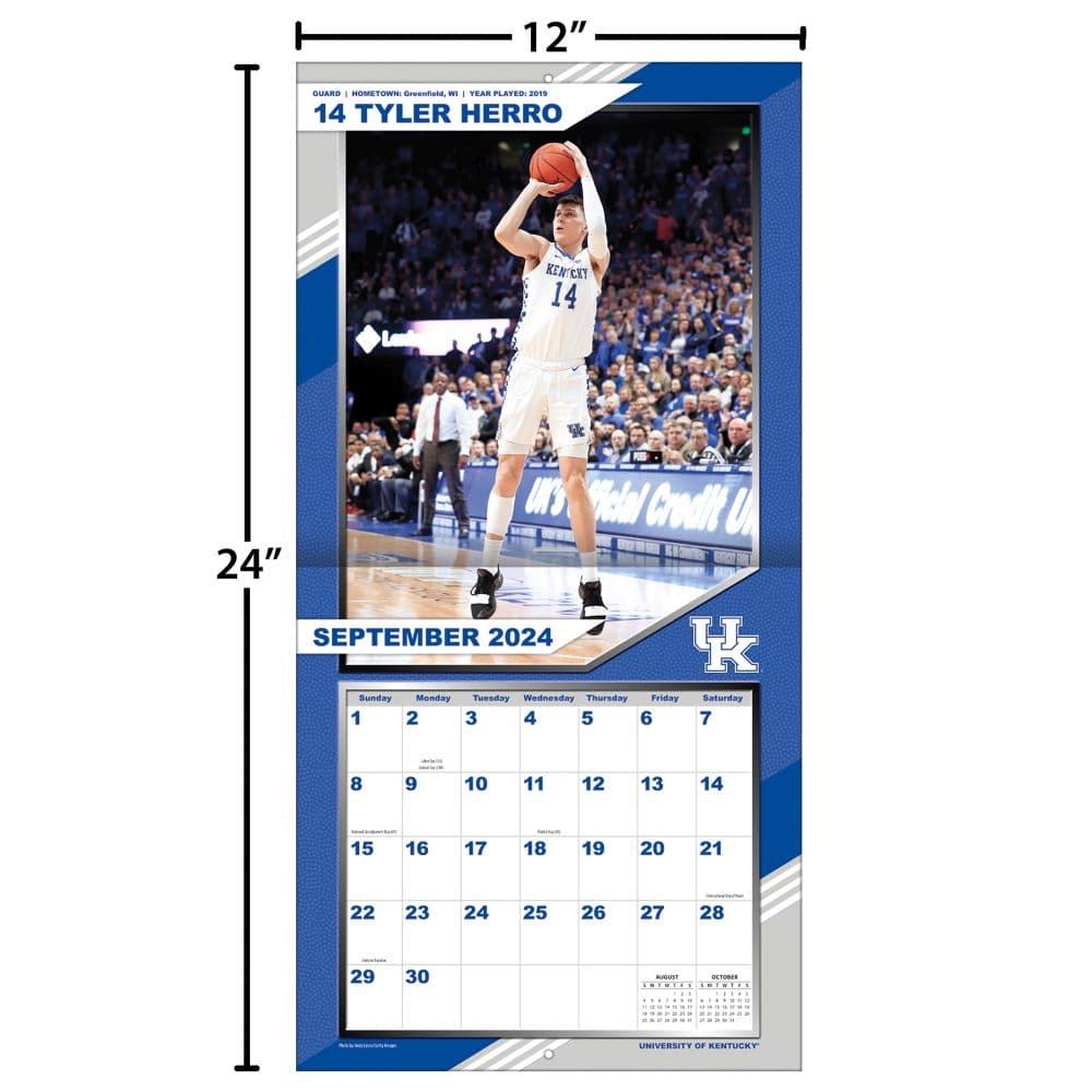 Kentucky Wildcats 2025 Wall Calendar_ALT5