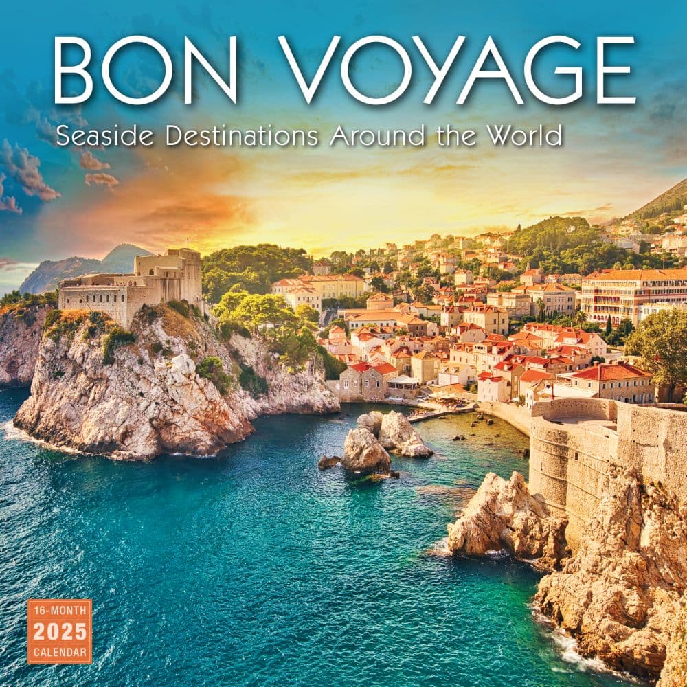 Bon Voyage Seaside Destinations Around World 2025 Wall Calendar Main Product Image width=&quot;1000&quot; height=&quot;1000&quot;