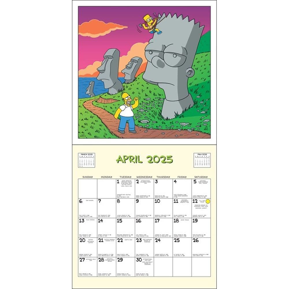 Simpsons 2025 Wall Calendar Third Alternate Image width=&quot;1000&quot; height=&quot;1000&quot;