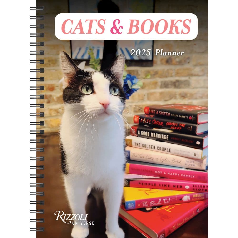 Cats and Books 2025 Weekly Planner Main Product Image width=&quot;1000&quot; height=&quot;1000&quot;