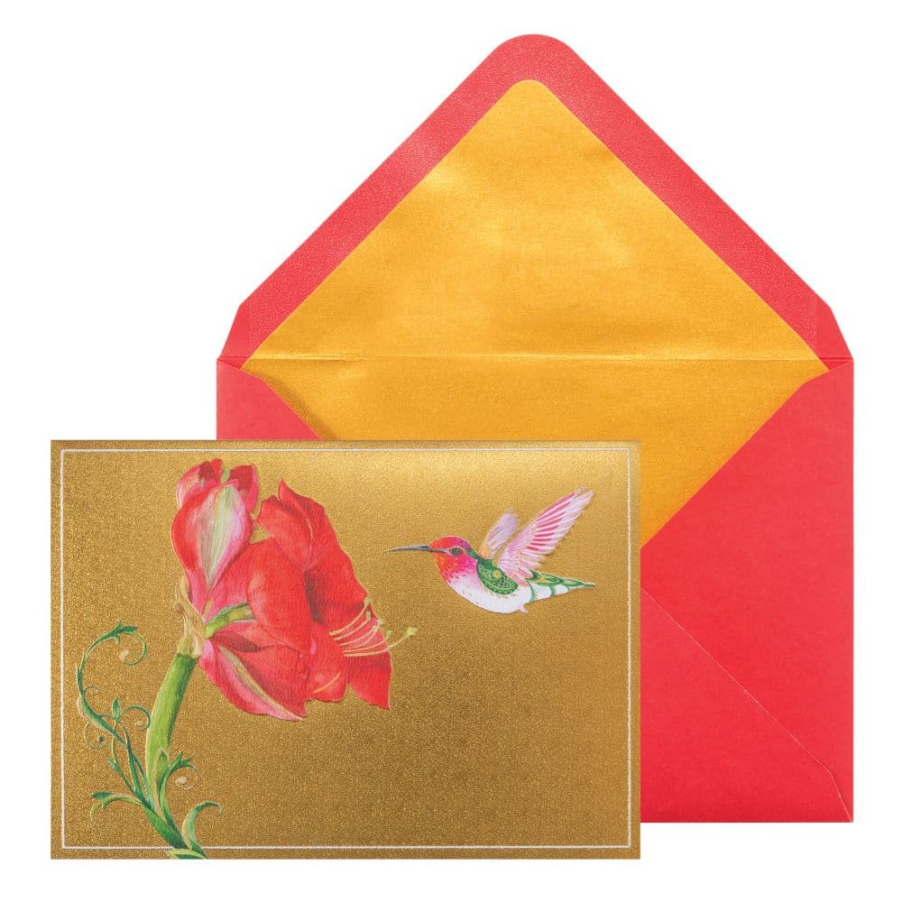 Hummingbird and Amaryllis 8 Count Boxed Christmas Cards Main Product Image width=&quot;1000&quot; height=&quot;1000&quot;