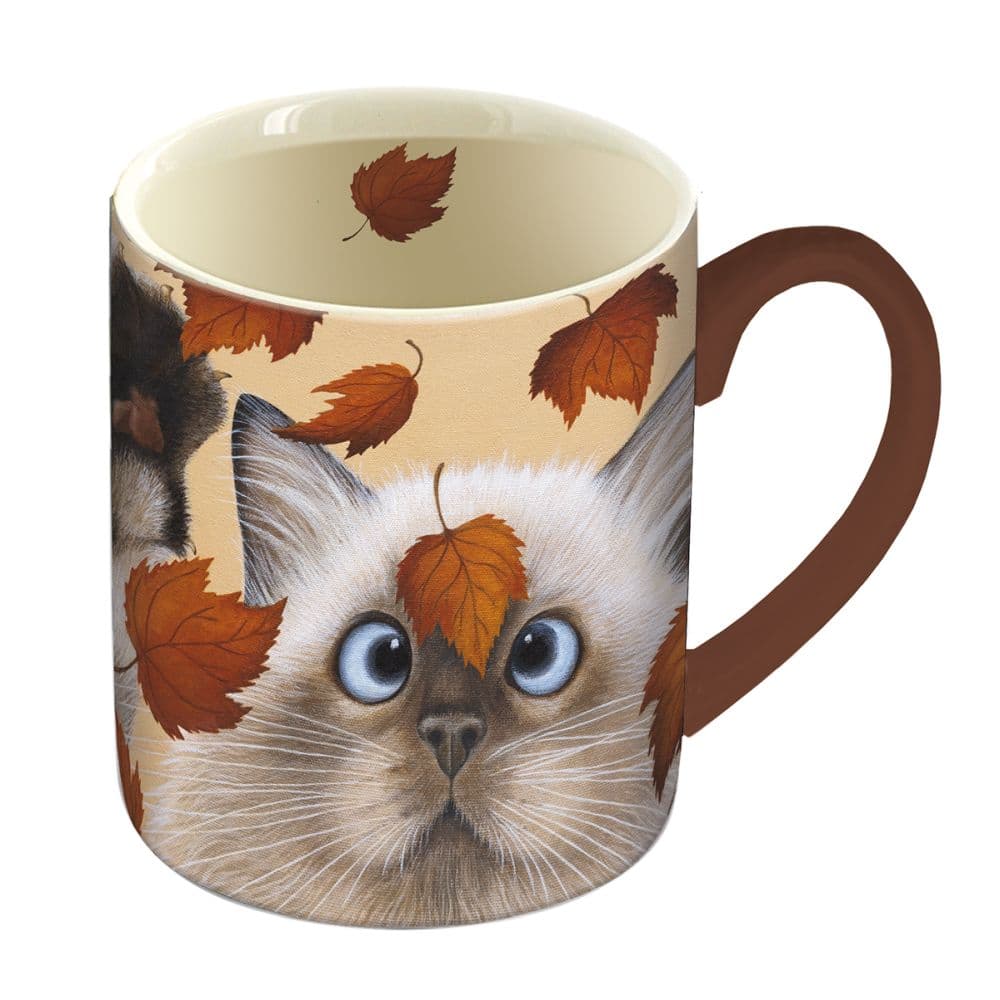 Catching Leaves 14 oz Mug w Decorative Box by Lowell Herrero First Alternate  Image width=&quot;1000&quot; height=&quot;1000&quot;