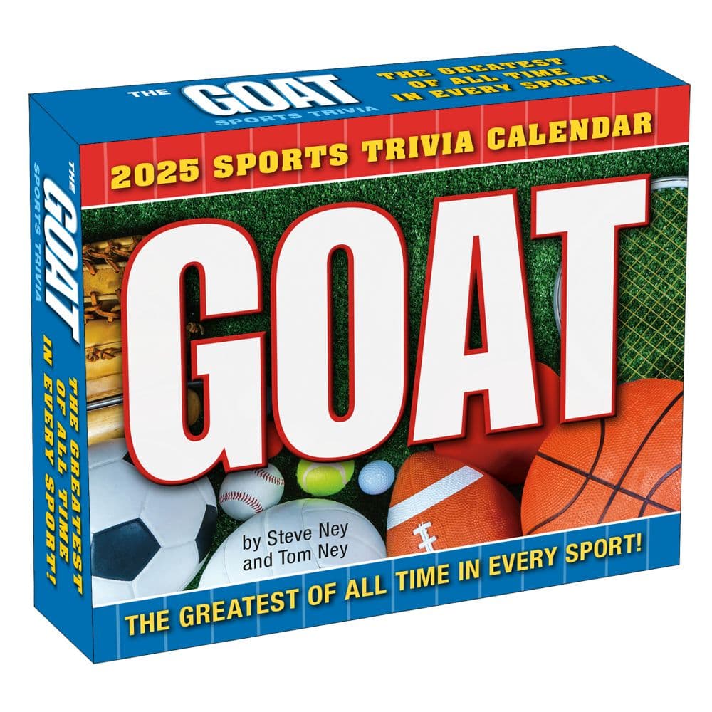 G.O.A.T. Sports Trivia 2025 Desk Calendar Main Product Image width=&quot;1000&quot; height=&quot;1000&quot;