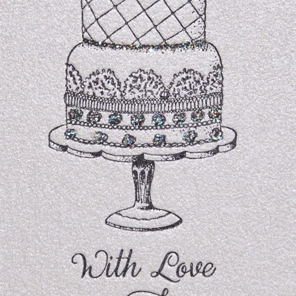 Etched Wedding Cake Wedding Card Fifth Alternate Image width=&quot;1000&quot; height=&quot;1000&quot;