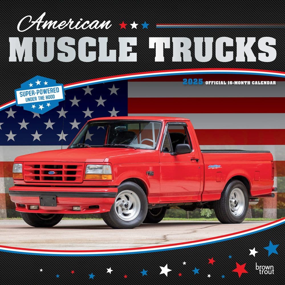 American Muscle Trucks 2025 Wall Calendar Main Product Image width=&quot;1000&quot; height=&quot;1000&quot;