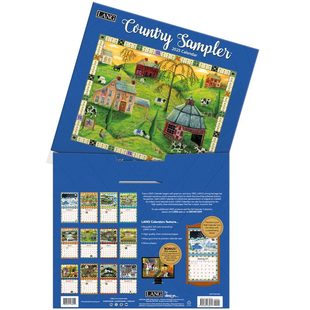 Country Sampler 2025 Wall Calendar by Cheryl Bartley_ALT3