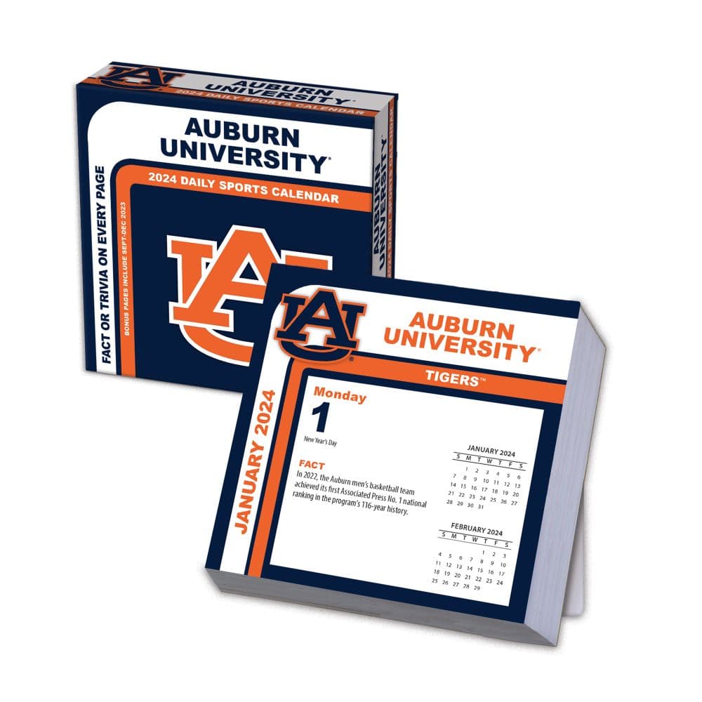 Auburn Tigers 2024 Desk Calendar Main Product Image width=&quot;1000&quot; height=&quot;1000&quot;
