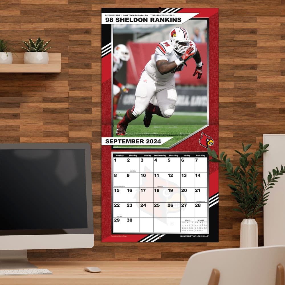 Louisville Cardinals 2025 Wall Calendar_ALT4