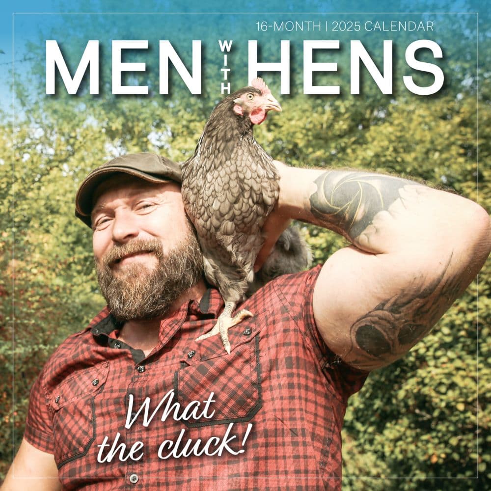 Men with Hens 2025 Wall Calendar Main Product Image width=&quot;1000&quot; height=&quot;1000&quot;
