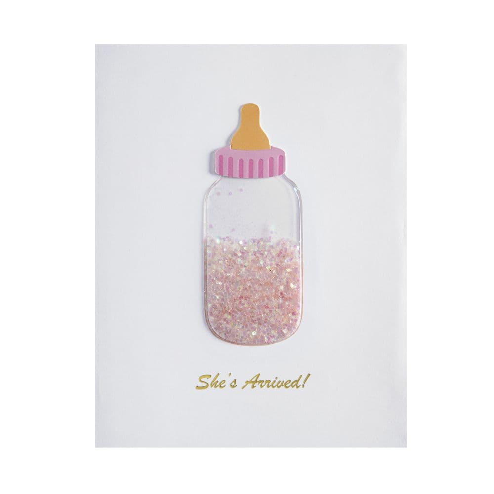 Baby Bottle Girls New Baby Card First Alternate Image width=&quot;1000&quot; height=&quot;1000&quot;