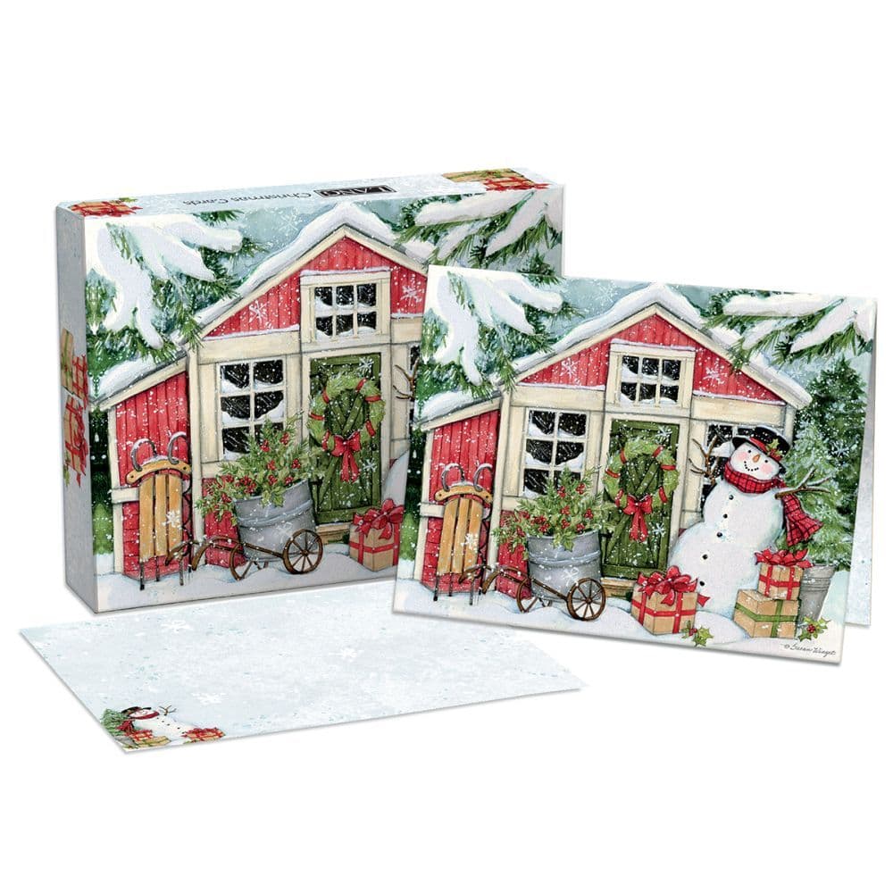 Snowmans Farmhouse Greeting Card Main Image