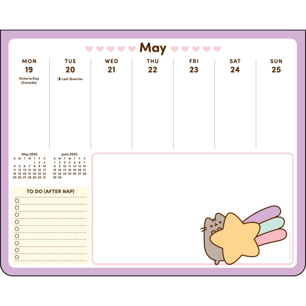 Pusheen 2025 Weekly Desk Pad Calendar Third Alternate Image width=&quot;1000&quot; height=&quot;1000&quot;