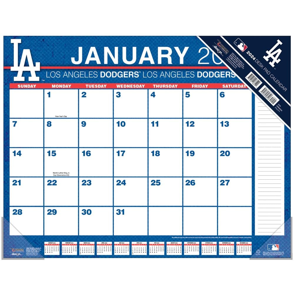 MLB Los Angeles Dodgers 2024 Desk Pad Main Product Image width=&quot;1000&quot; height=&quot;1000&quot;