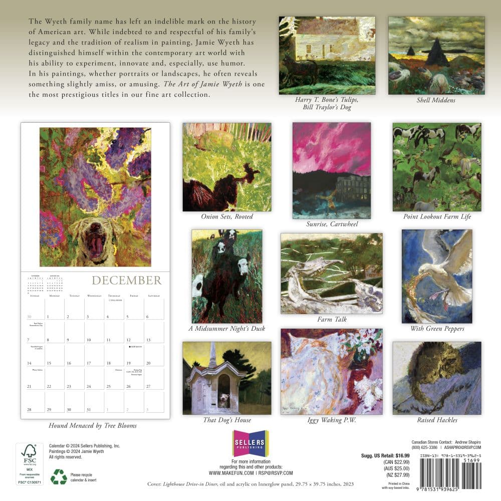 Art Of Jamie Wyeth 2025 Wall Calendar First Alternate Image width=&quot;1000&quot; height=&quot;1000&quot;