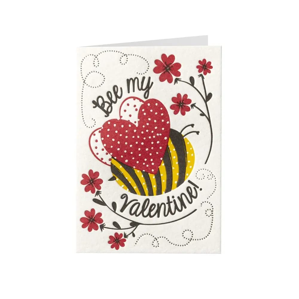 Bee My Valentine Valentine&#39;s Day Card card standing