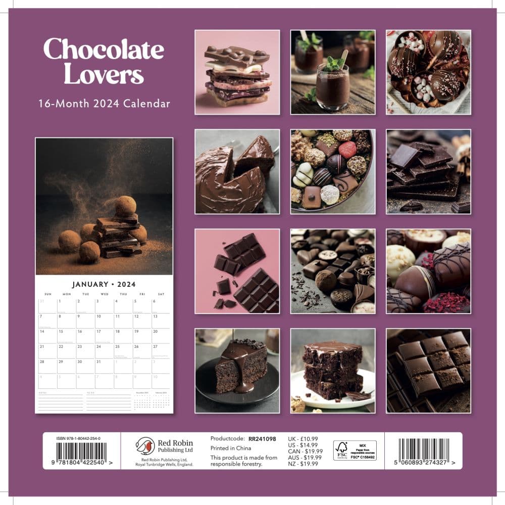 Chocolate Lovers 2024 Wall Calendar First Alternate Image width=&quot;1000&quot; height=&quot;1000&quot;