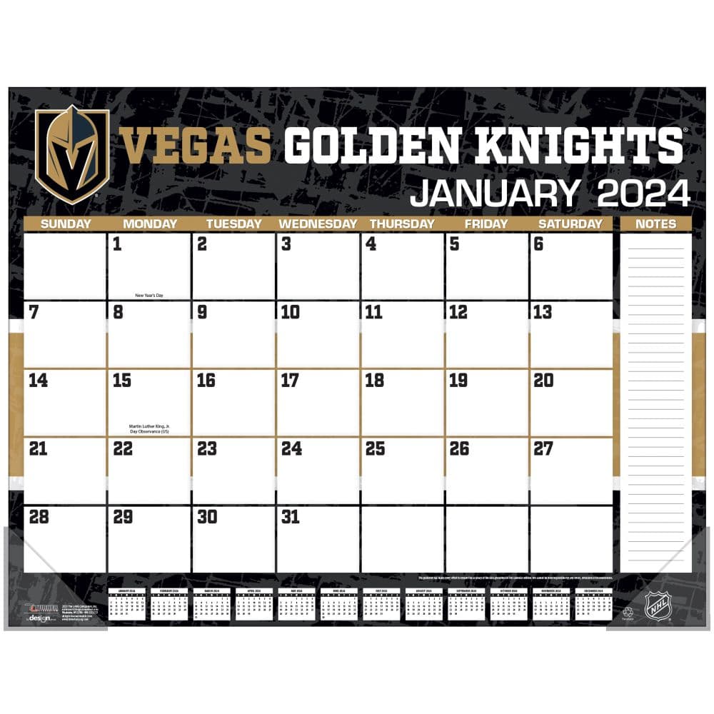 Vegas Golden Knights 2024 Desk Pad First Alternate Image width=&quot;1000&quot; height=&quot;1000&quot;
