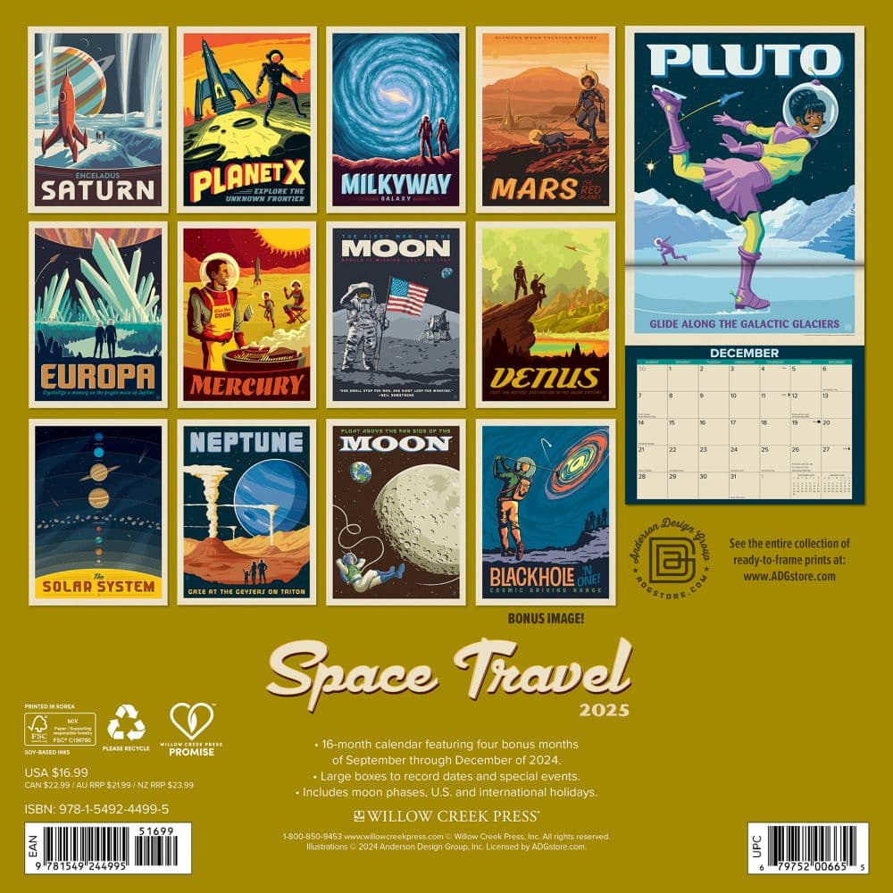Space Travel ADG 2025 Wall Calendar First Alternate Image width=&quot;1000&quot; height=&quot;1000&quot;