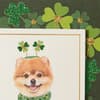 image Pomeranian St. Patrick&#39;s Day Card close up
