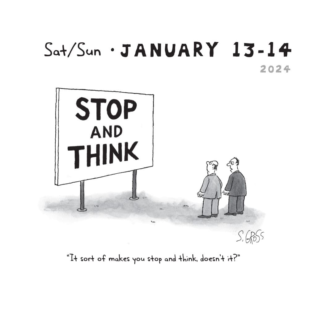 Daily Cartoons Calendar 2024 Desk Calendar Alternate Image 2