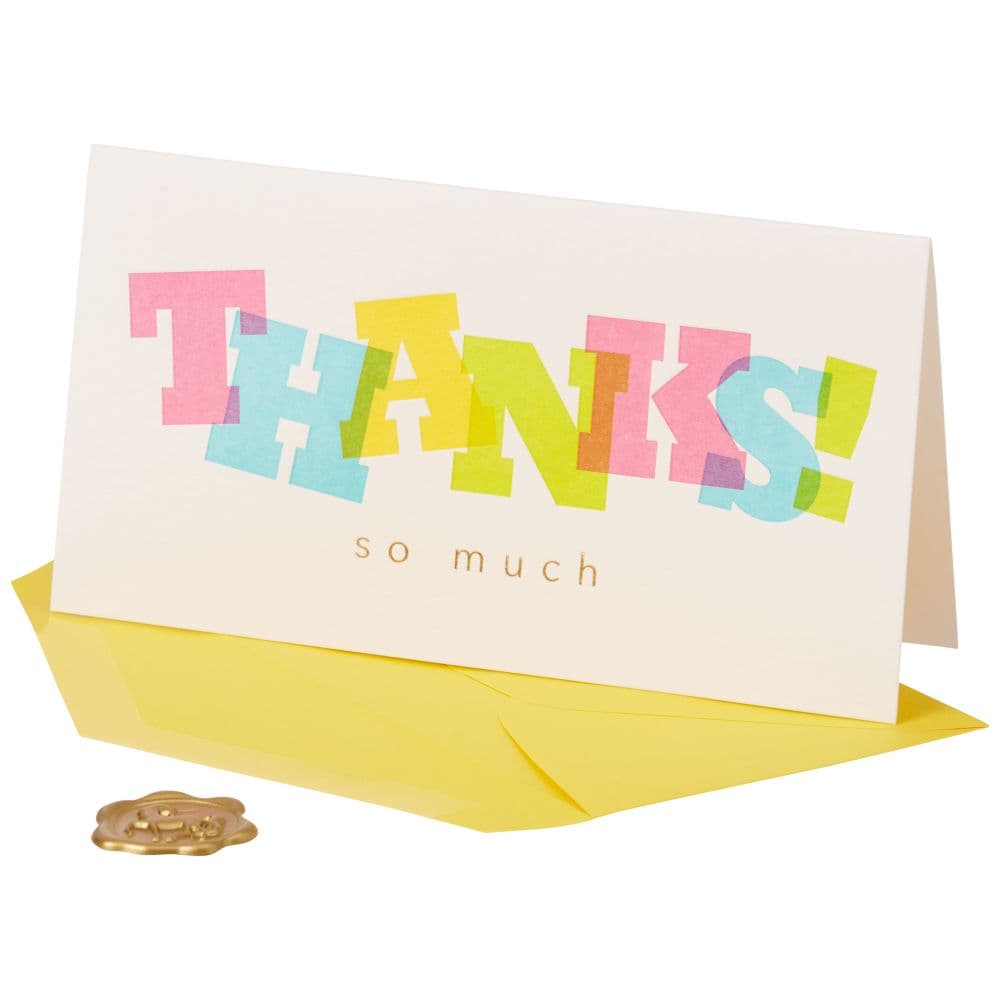 Monarch Layered Letters Thank You Card Eighth Alternate Image width=&quot;1000&quot; height=&quot;1000&quot;