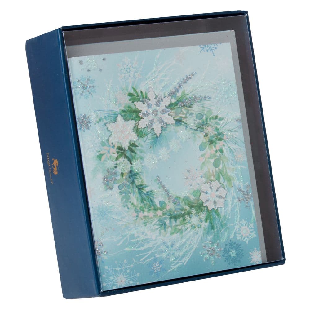 Snowflake Wreath 10 Count Boxed Christmas Cards Second Alternate Image width=&quot;1000&quot; height=&quot;1000&quot;
