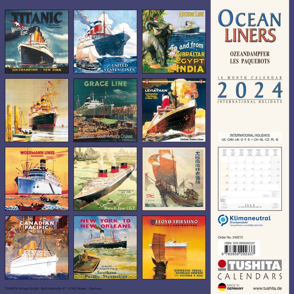 Ocean Liners 2024 Wall Calendar First Alternate Image width=&quot;1000&quot; height=&quot;1000&quot;