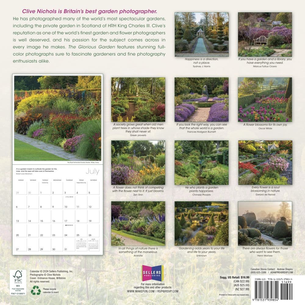 Glorious Garden 2025 Wall Calendar First Alternate Image width=&quot;1000&quot; height=&quot;1000&quot;