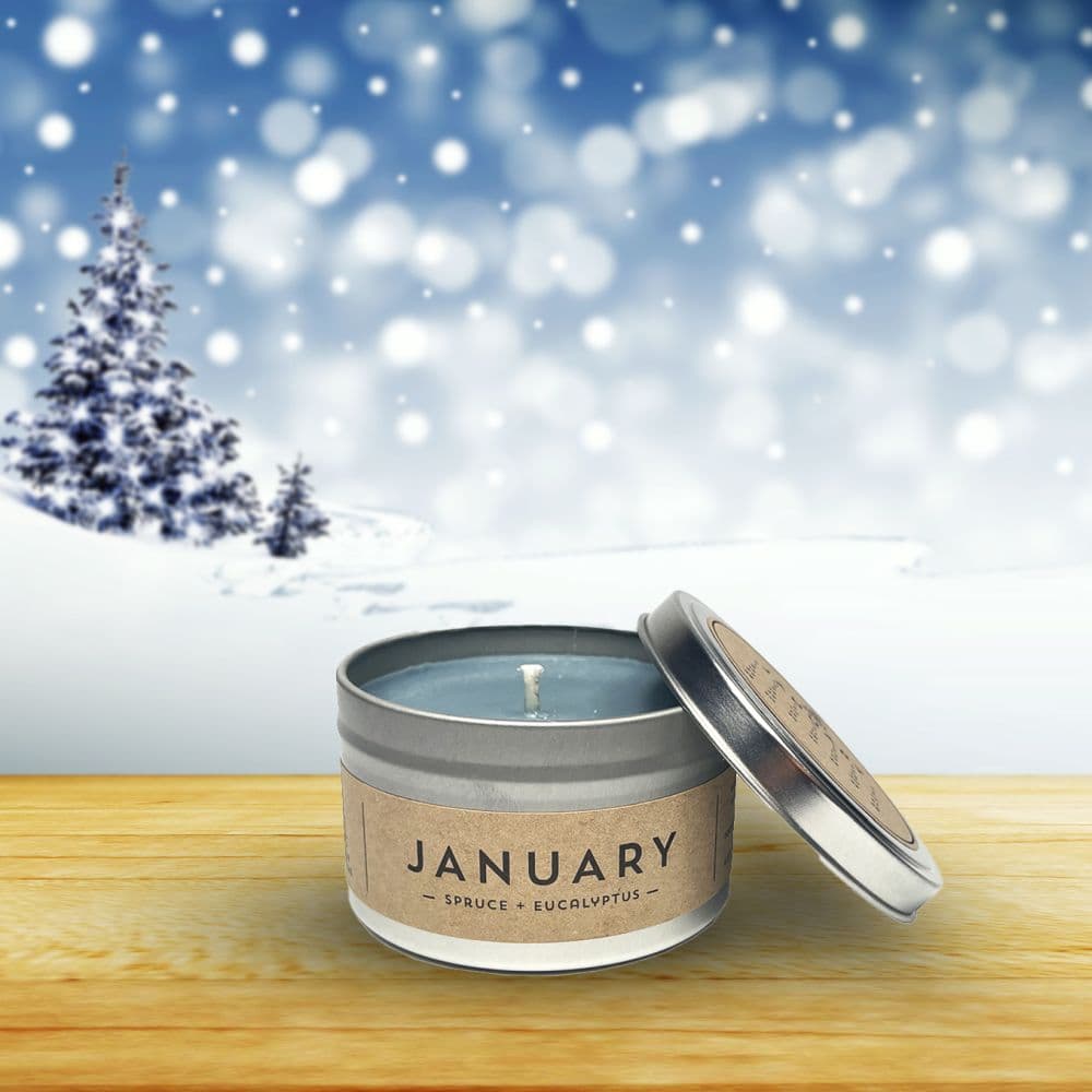 January Candle - Spruce + Eucalyptus Main Image