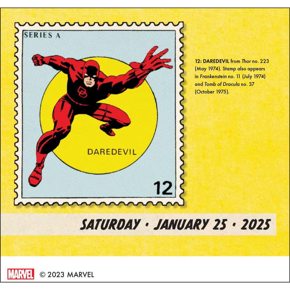 Marvel Stamps 2025 Desk Calendar First Alternate Image width=&quot;1000&quot; height=&quot;1000&quot;