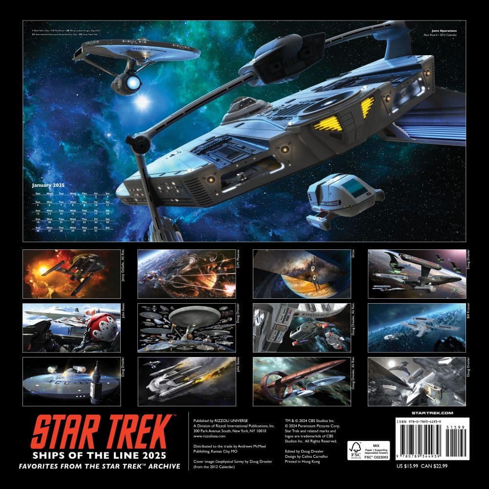 Star Trek Ships 2025 Wall Calendar First Alternate Image width=&quot;1000&quot; height=&quot;1000&quot;