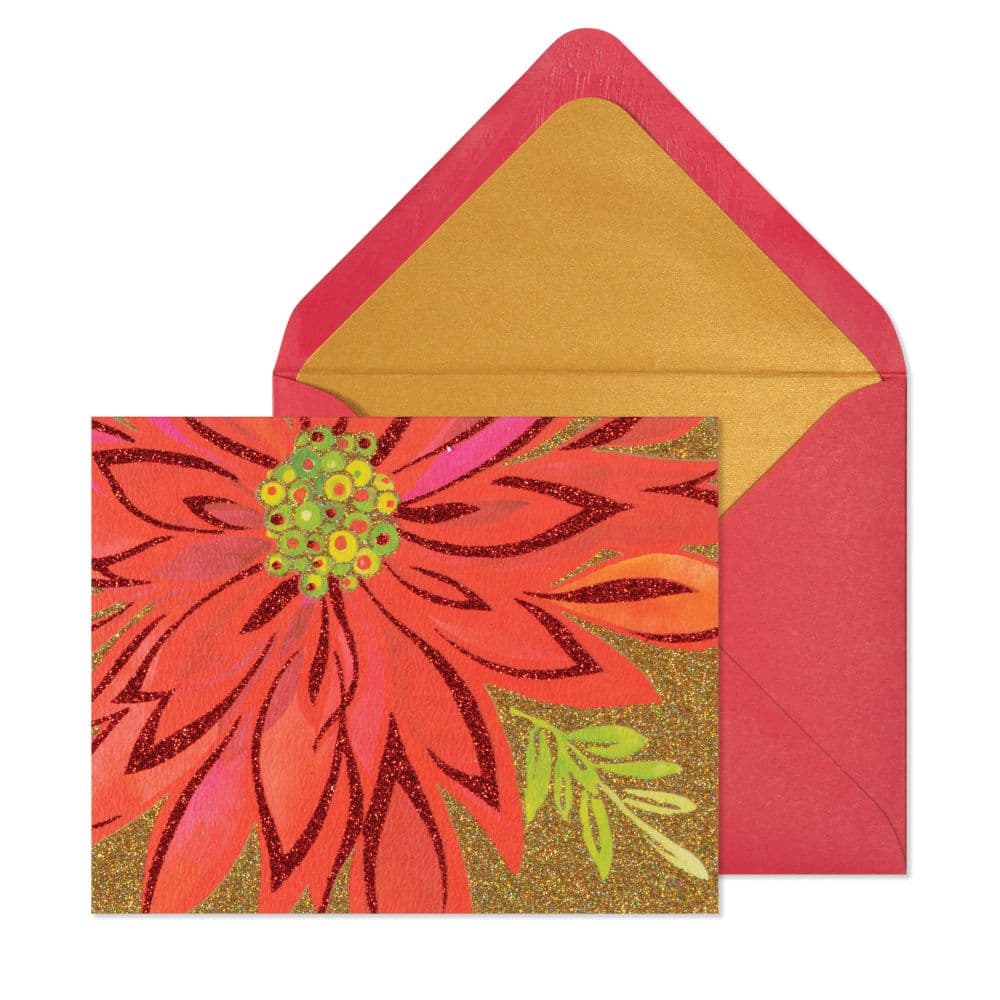 Bold Stylized Poinsettia 10 Count Boxed Christmas Cards Main Product Image width=&quot;1000&quot; height=&quot;1000&quot;