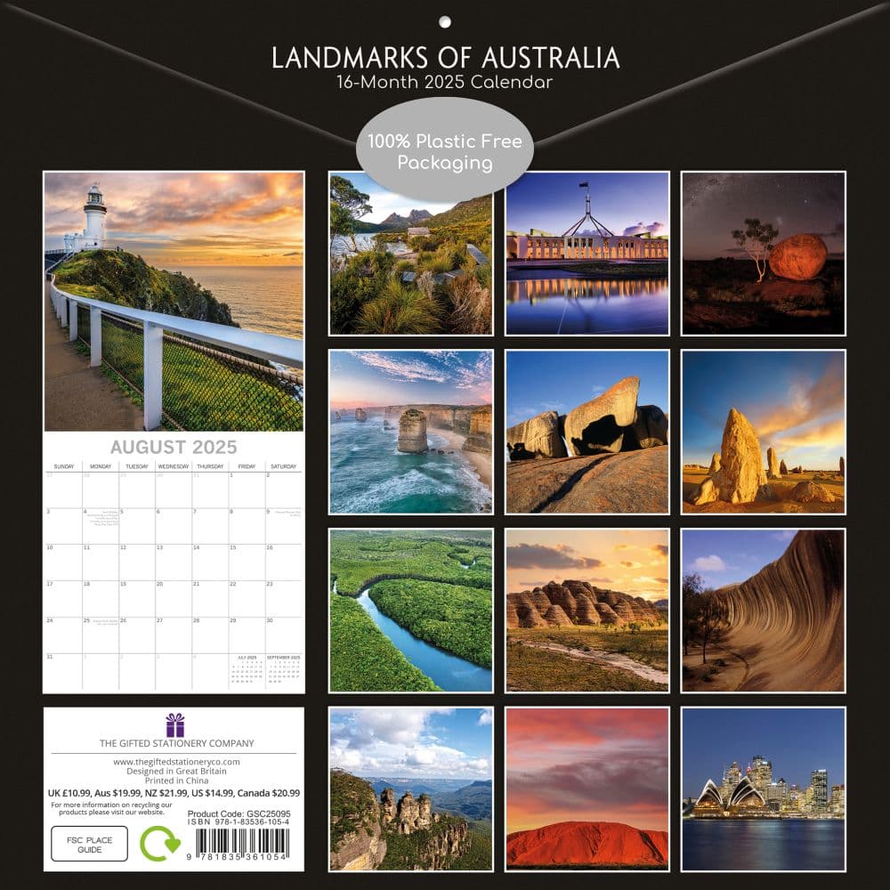 Landmarks of Australia 2025 Wall Calendar First Alternate Image width=&quot;1000&quot; height=&quot;1000&quot;