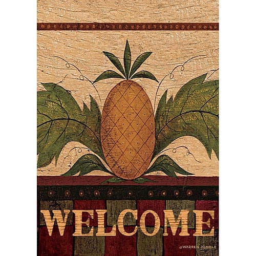 image Welcome Pineapple Outdoor Flag-Large - 28 x 40 by Warren Kimble Main Image