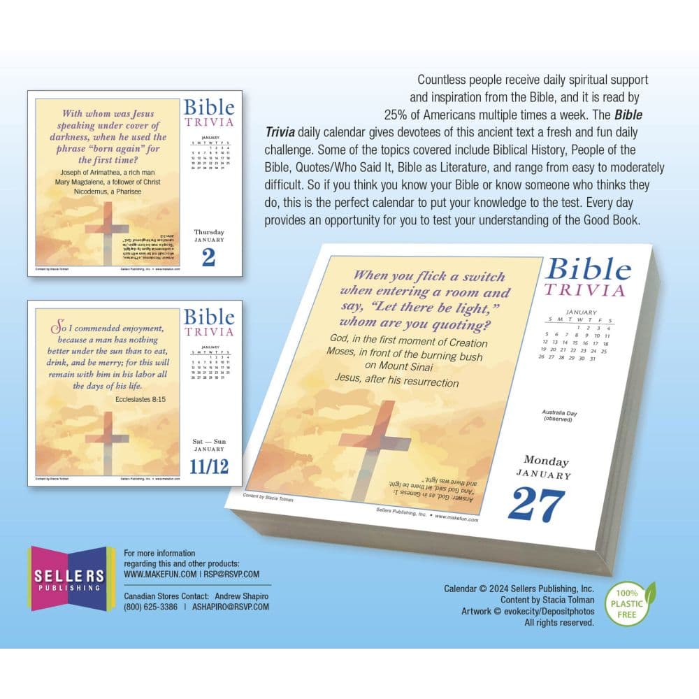 Brain Busting Bible Trivia 2025 Desk Calendar First Alternate Image width=&quot;1000&quot; height=&quot;1000&quot;