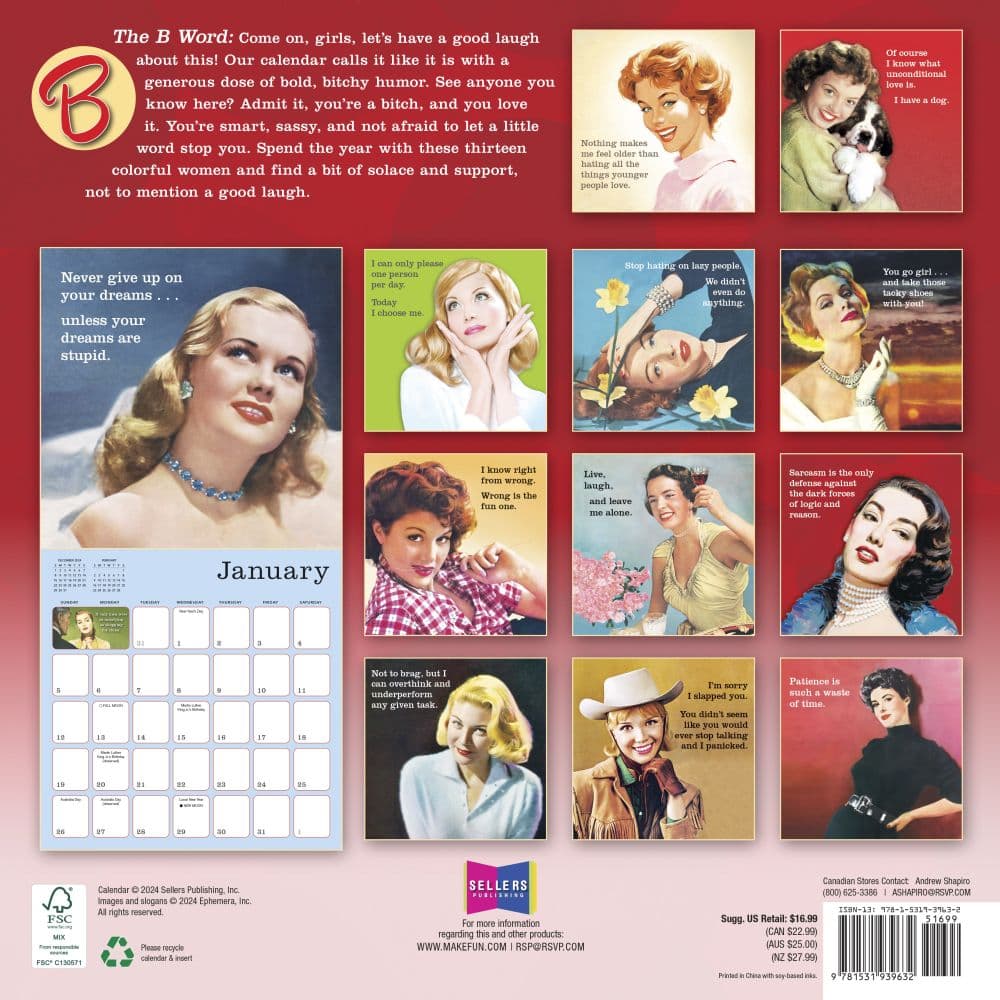B Word 2025 Wall Calendar First Alternate Image width=&quot;1000&quot; height=&quot;1000&quot;