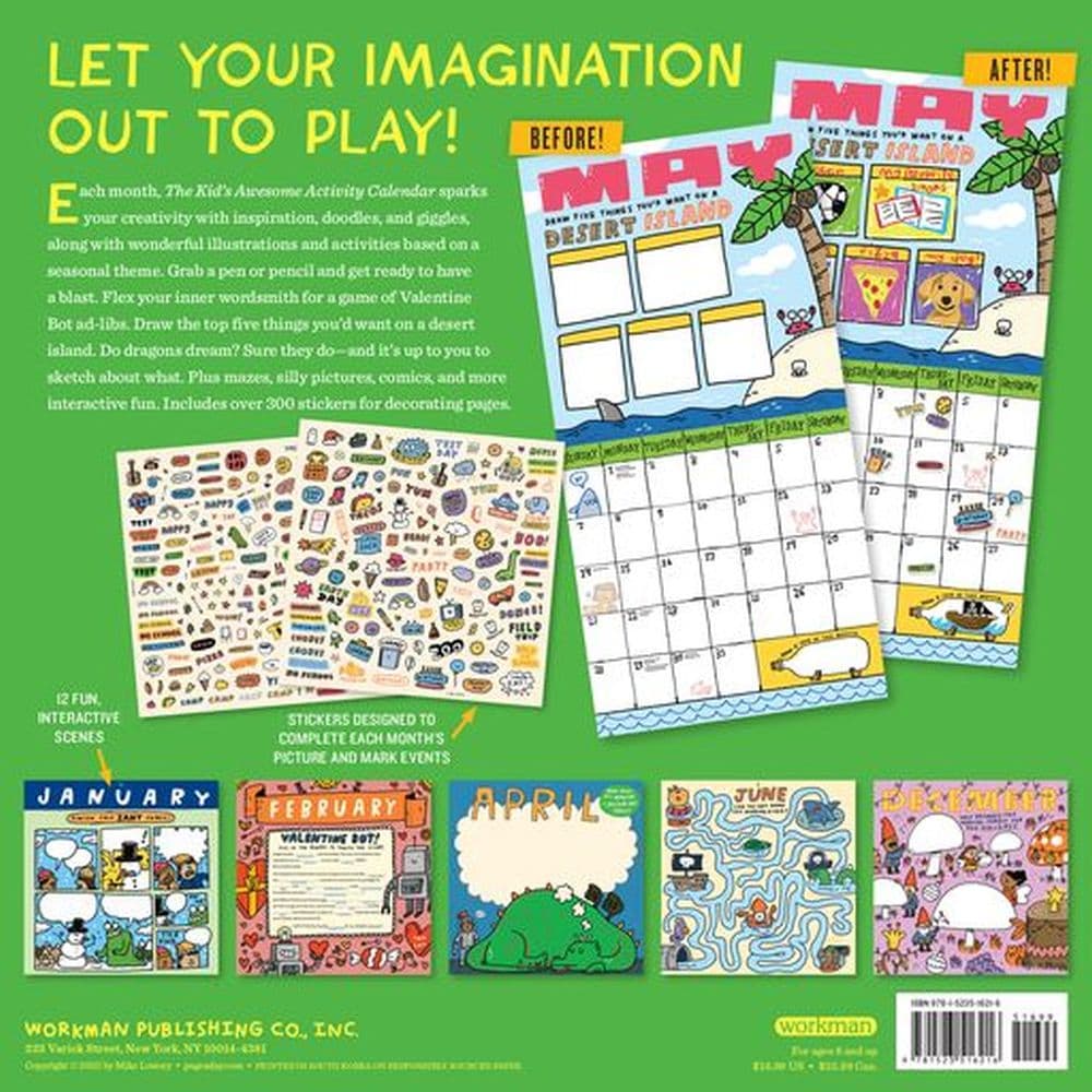 Kids Awesome Activity 2024 Wall Calendar Alternate Image 3