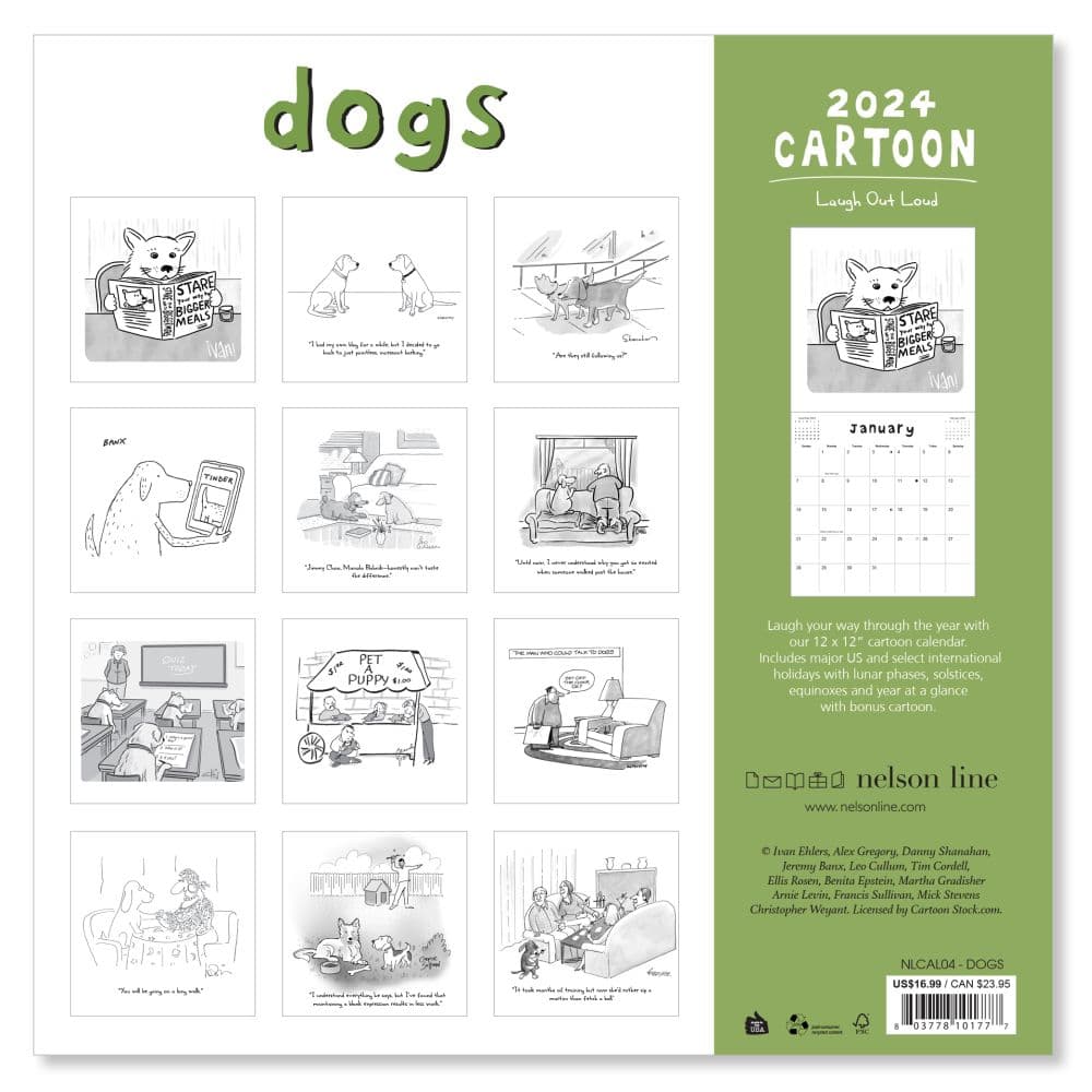 Dogs Cartoons 2024 Wall Calendar First Alternate Image width=&quot;1000&quot; height=&quot;1000&quot;