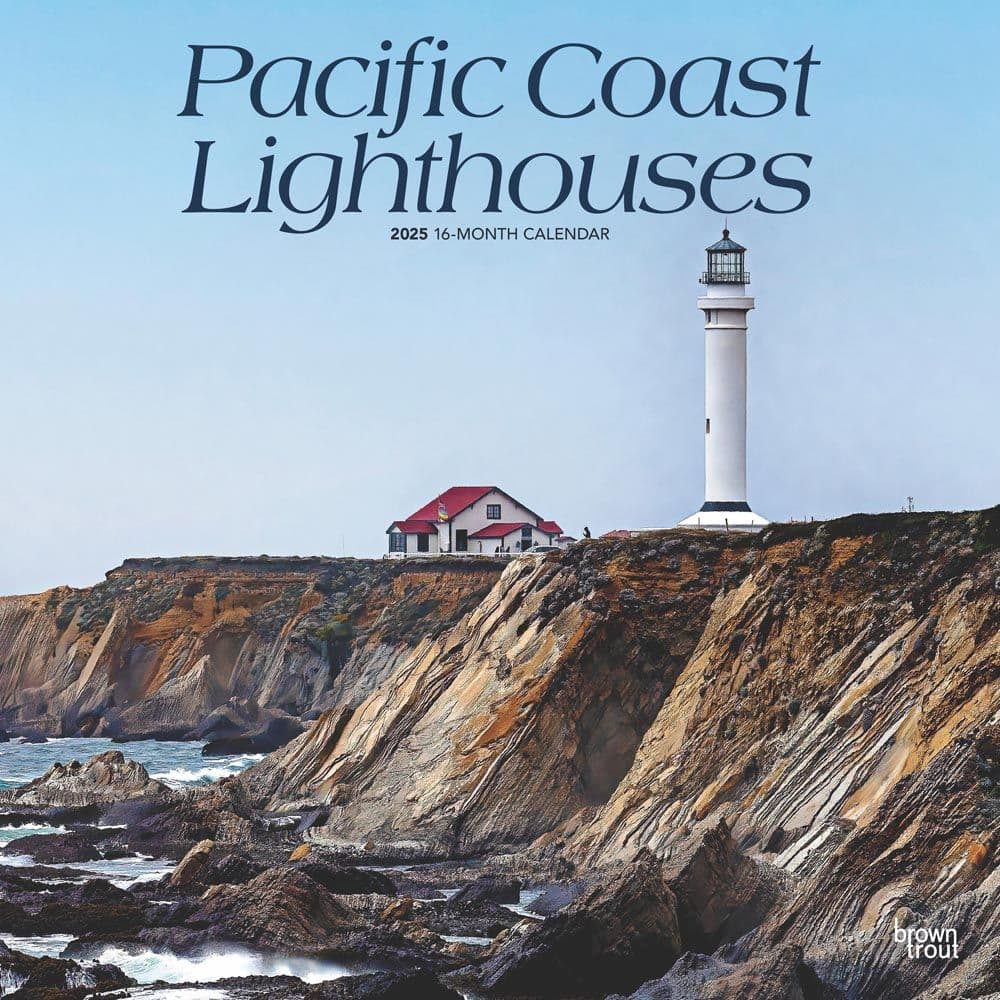 Lighthouses Pacific Coast 2025 Wall Calendar Main Image