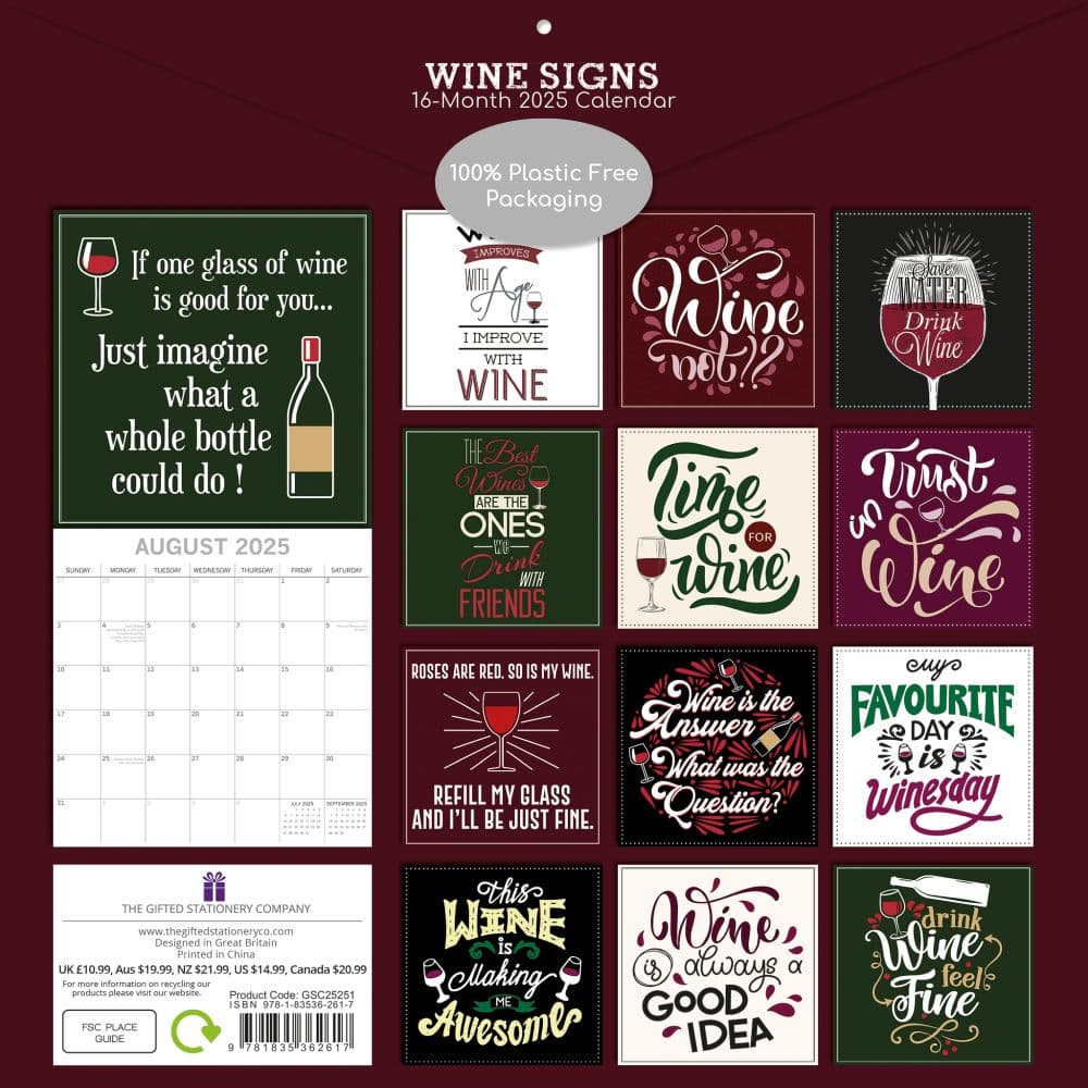 Wine Signs 2025 Wall Calendar First Alternate Image width=&quot;1000&quot; height=&quot;1000&quot;