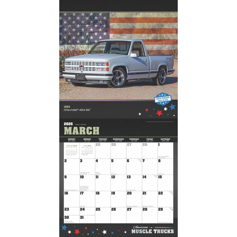 American Muscle Trucks 2025 Wall Calendar Second Alternate  Image width=&quot;1000&quot; height=&quot;1000&quot;
