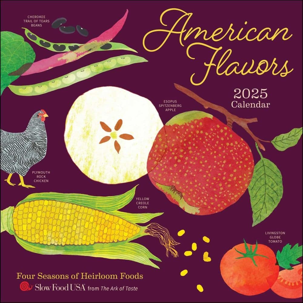 American Flavors 2025 Wall Calendar Main Product Image width=&quot;1000&quot; height=&quot;1000&quot;