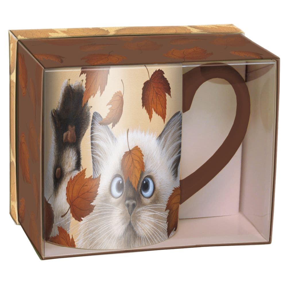Catching Leaves 14 oz Mug w Decorative Box by Lowell Herrero Third Alternate  Image width=&quot;1000&quot; height=&quot;1000&quot;