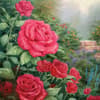 image Kinkade Red Rose Paint by Number Kit
