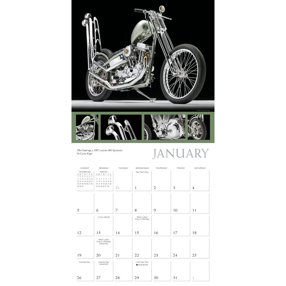 Custom Motorcycles Photography 2025 Wall Calendar Second Alternate Image width=&quot;1000&quot; height=&quot;1000&quot;