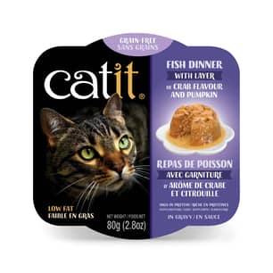 Thumbnail of the Catit Fish Dinner Crab Flavour and Pumpkin 80g
