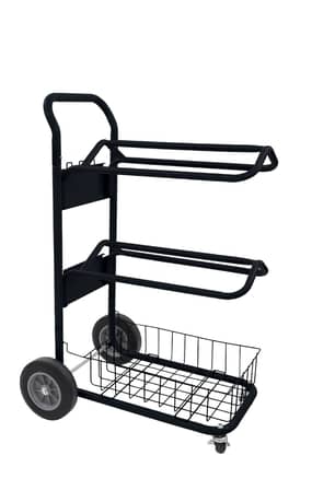 Thumbnail of the Black 2 Tier Rolling Saddle Rack With Blanket Rack