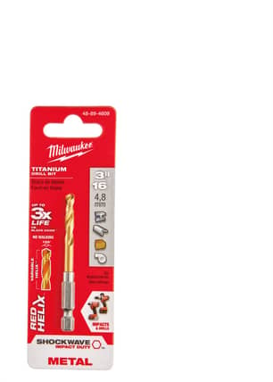 Thumbnail of the Milwaukee 3/16 in. SHOCKWAVE™ RED HELIX™ Impact Drill Bits