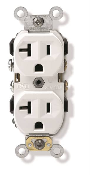 Thumbnail of the Duplex Receptacle 20 Amp 125 Volt in White